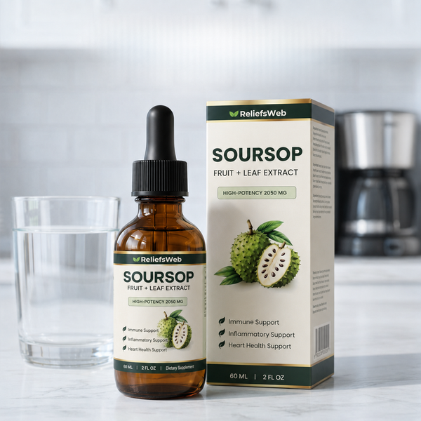 Soursop Fruit + Leaf Extract bottle and box